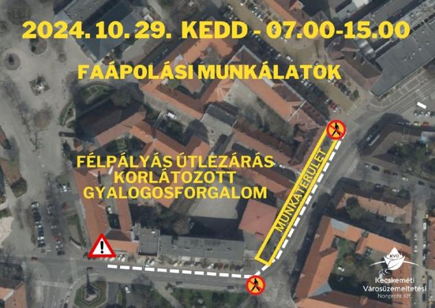 Kedden félpályás útlezárás lesz a kiskörúton