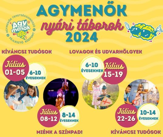 Nyári Táborok az Agymenők Központnál!