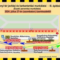 Karbantartási munkálatok a Széchenyi téri megállóhelyeken