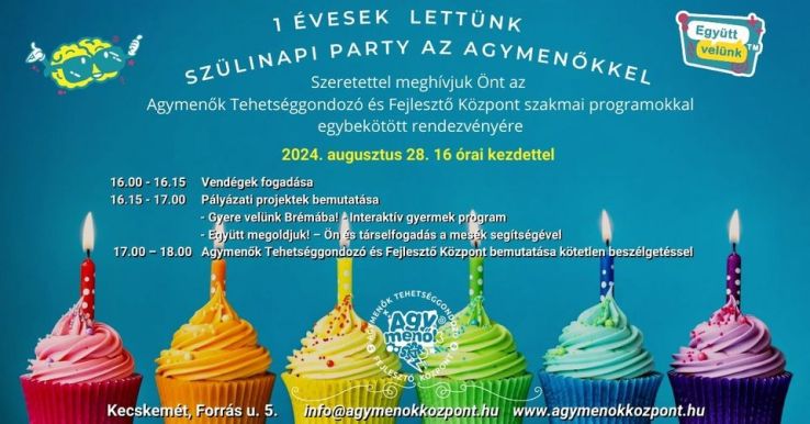 Születésnapi party: 1 éves az Agymenők Tehetséggondozó és Fejlesztő Központ