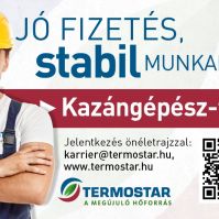 Kazángépész-fűtő munkatársat keres a TERMOSTAR Kft.