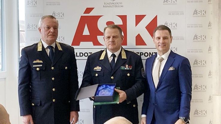 Victima Protector elismerésben részesült Bács-Kiskun vármegye rendőrfőkapitánya
