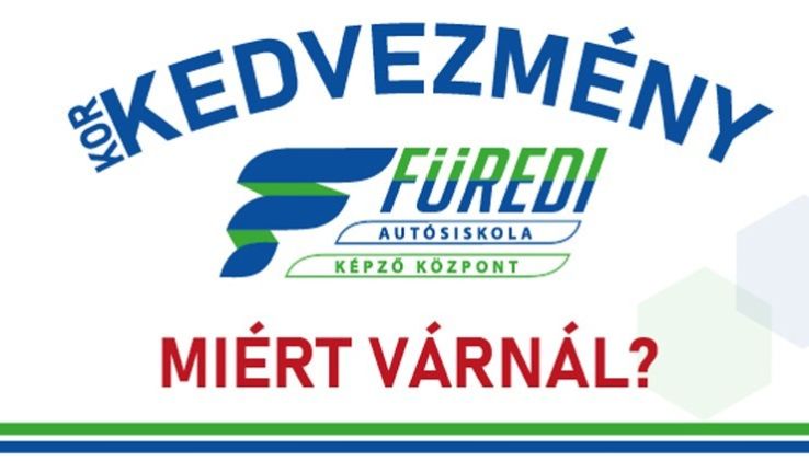 Óriási (kor)kedvezmény a "B" kategóriás képzésre beiratkozóknak a Füredi Autósiskolában