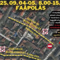 Faápolás a Csáky és a Sárkány utcákban