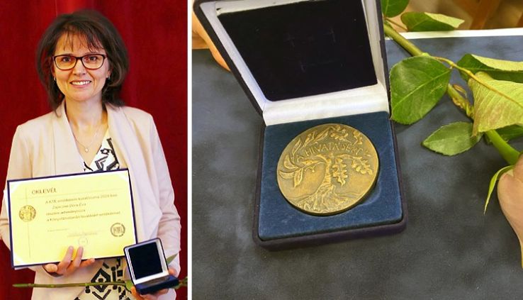 „Könyvtárostanári Hivatásért” emlékérmet kapott a Zrínyi iskola könyvtárosa