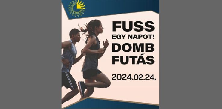 Február 24-én újra DOMB FUTÁS lesz a szabadidőközpontban