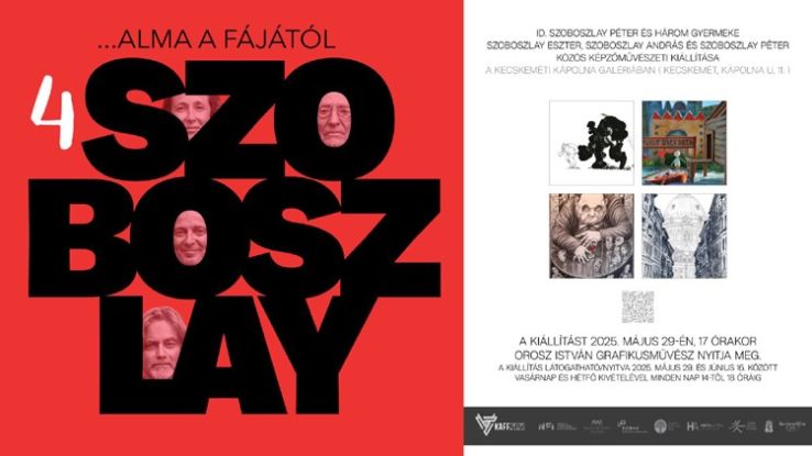 Szoboszlay Péter és három gyermeke kiállítása a Kápolna Galériában