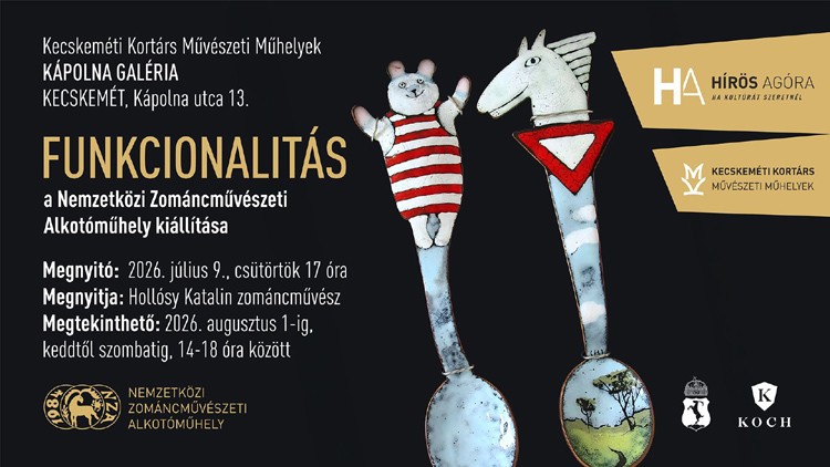A Nemzetközi Zománcművészeti Alkotóműhely gyűjteményének anyagából „FUNKCIONALITÁS” címmel rendeznek kiállítást