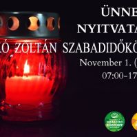 A Benkó Zoltán Szabadidőközpont ünnepi nyitvatartása Mindenszentek napján