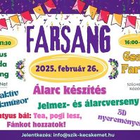 Farsangot rendeznek a Széchenyi István Közösségi Házban