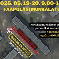 Faápolás a Stádium utcai parkolókban