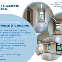 Kecskemét belvárosában kiadó irodák és garázsok
