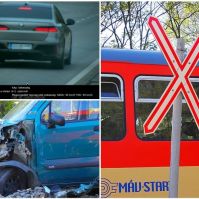 Ittas autós ütközött vonattal Nyárlőrinc közelében