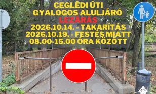 Lezárják a Ceglédi úti gyalogos aluljárót