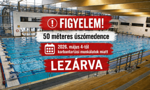 Május 4-től karbantartási munkálatok miatt átmenetileg lezárják a Fürdőben az 50 méteres úszómedencét