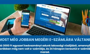 E-számlára váltana? A BÁCSVÍZ 3000 forintos kedvezményt ad