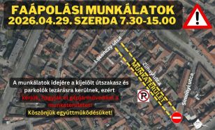 Faápolás miatt lezárják a Zimay utcát