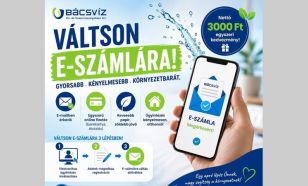 E-számlára válthatnak a Bácsvíz Zrt. ügyfelei