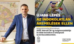 Cseh Tamás: Újabb lépés az indokolatlan áremelések ellen