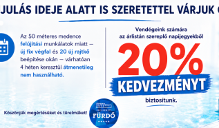 Megújul a Kecskeméti Fürdő 50 méteres medencéje: Kedvezménnyel várják a látogatókat