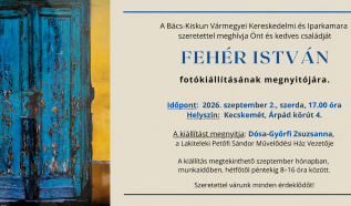 Fotókiállítás nyílik Fehér István képeiből az iparkamarában