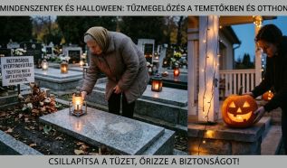 Mindenszentek és Halloween: így előzhetők meg a tüzek a temetőkben és otthon