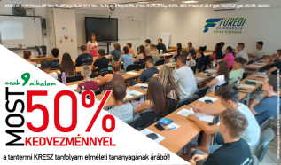 Kedvezményes TANTERMI KRESZ tanfolyamok a Füredi Autósiskolában