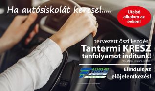 Még idén elkezdenéd a jogosítványt? Ősszel indulhat az utolsó KRESZ-tanfolyam a Füredi Autósiskolában