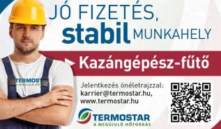 Kazángépész-fűtő munkatársat keres a TERMOSTAR Kft.