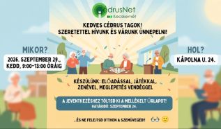 „Hosszú élet – jó élet”: Ünnepeljük együtt az Idősek Hetét a Cédrus Klubbal!