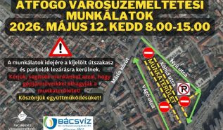 Lezárják a Kőhíd utcát kedden városüzemeltetési munkálatok miatt