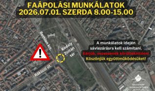 Faápolási munkák miatt sávlezárás lesz a Bethlen körúton