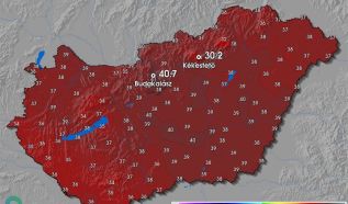 Meteorológia: előzetes adatok szerint új napi melegrekord született vasárnap
