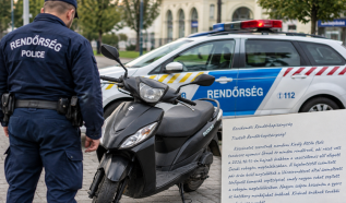 Órák alatt megtalálták ellopott robogóját - Köszönőlevelet írt a rendőröknek a kecskeméti férfi
