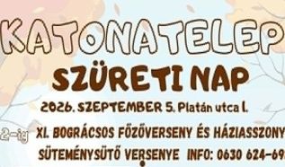 Szüreti Nap Katonatelepen: főzőverseny, lovaskocsik, gyerekprogramok és esti buli is lesz