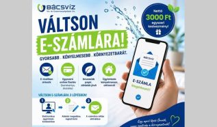 E-számlára válthatnak a Bácsvíz Zrt. ügyfelei