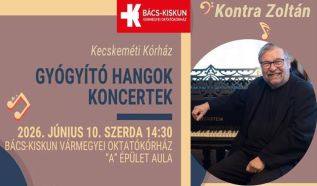 Kontra Zoltán zongoraművész lép fel a Gyógyító Hangok Koncertsorozat következő állomásán