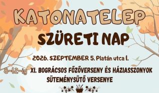 Szombaton tartják a Szüreti Napot Katonatelepen: főzőverseny, lovaskocsik, gyerekprogramok, buli
