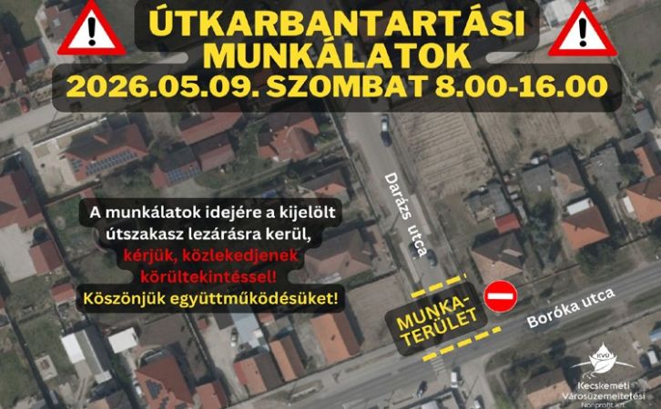 Útkarbantartás Kadafalván: Korlátozásokra kell számítani szombaton