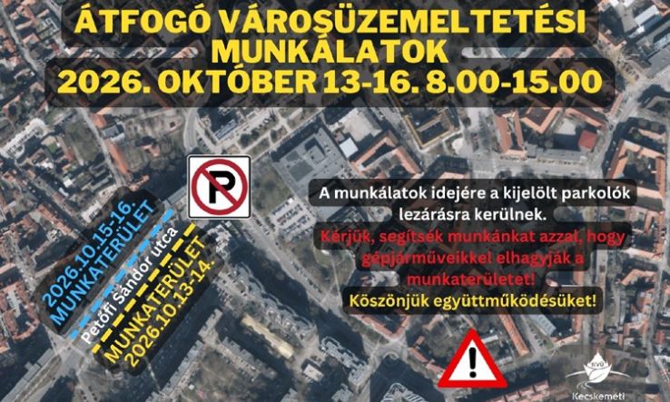 Átfogó városüzemeltetési munkálatok kezdődnek a Petőfi Sándor utcán