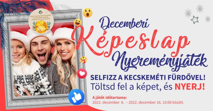 Decemberi Képeslap nyereményjáték átadás a Kecskeméti Fürdőben