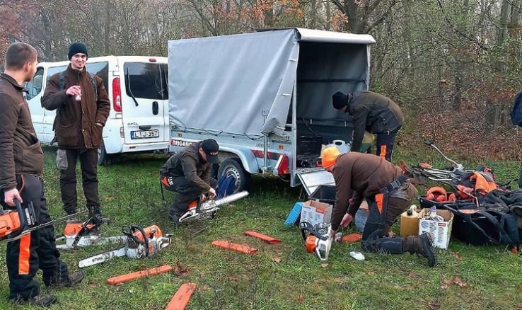 Ültetések utáni erdőnevelési munkák a Kecskeméti Arborétumban