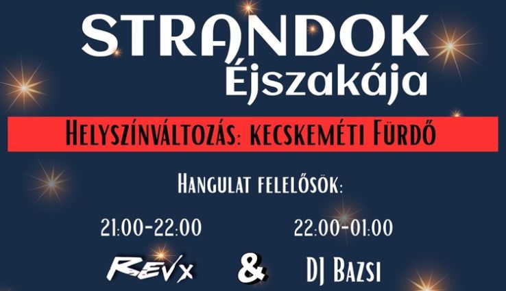 Helyszínváltozás a Strandok Éjszakáján, Kecskeméten