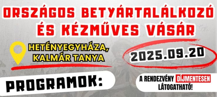 II. Hetényegyházi Betyár Találkozó és Kézműves Vásár – 2025. szeptember 20.