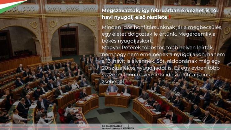 Elfogadta a 14. havi nyugdíj bevezetéséről szóló jogszabályt az Országgyűlés