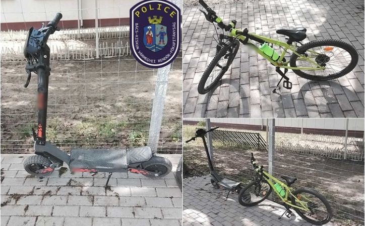 Biciklit és rollert loptak el egy iskolából
