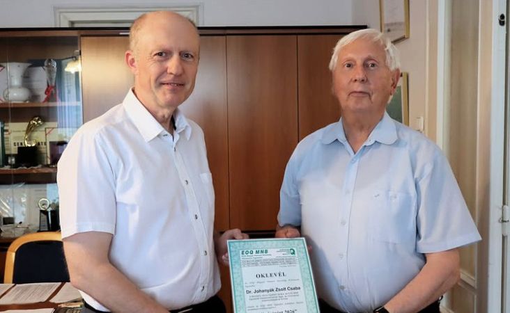 Rangos országos elismerést kapott a Neumann János Egyetem professzora