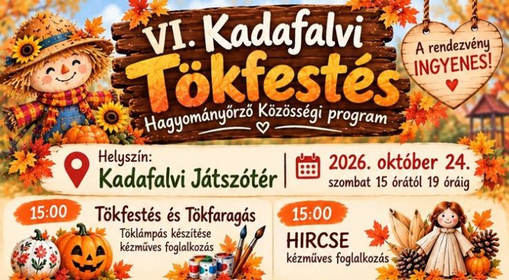 Tökfestéssel és jelmezes bulival várják a családokat Kadafalván