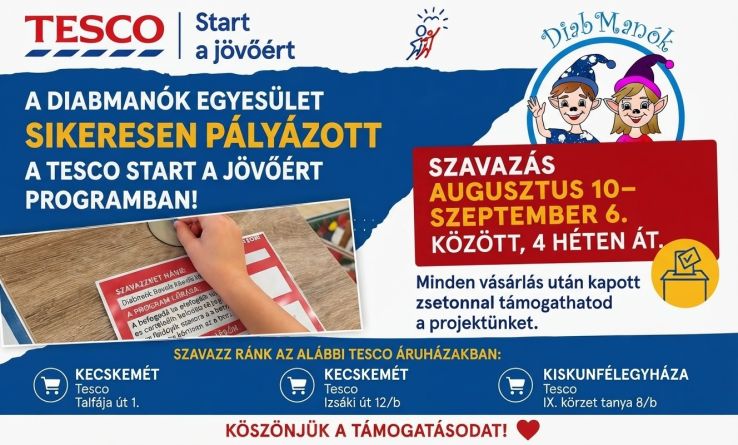 Egy érme is sokat számít: a DiabManók Egyesületet támogathatják a vásárlók