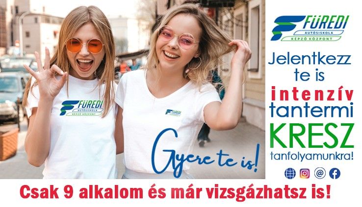 Indulnak a nyári, intenzív KRESZ tanfolyamok a Füredi Autósiskolában